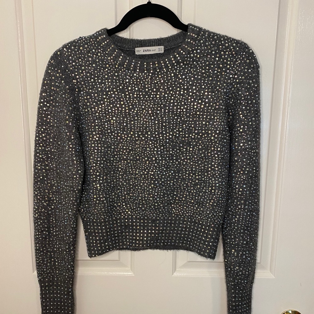Zara Sparkly Grey Sweater